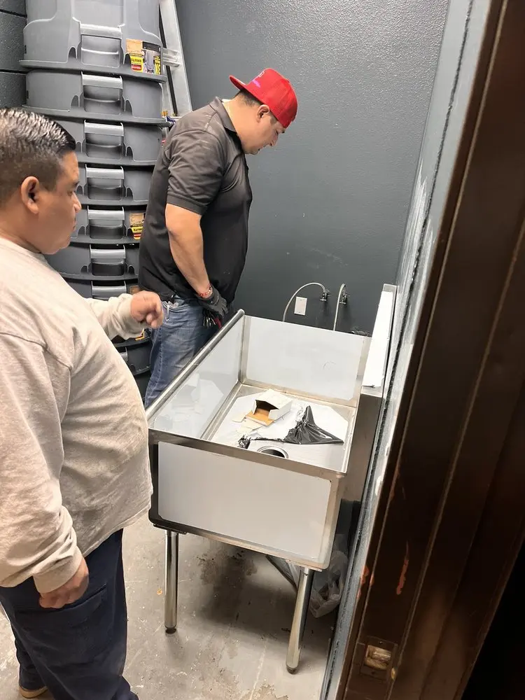Commercial plumbing and sink installation in West Medford